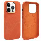 For iPhone 13 Pro Max VIETAO Retro Denim Texture PU Leather MagSafe Phone Case(Orange) - 1