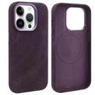 For iPhone 13 Pro VIETAO Retro Denim Texture PU Leather MagSafe Phone Case(Dark Purple) - 1