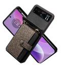 For Motorola Razr 40 Crossbody Color Matching Folding Phone Case(Dark Grey) - 3