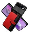 For Motorola Razr 40 Crossbody Color Matching Folding Phone Case(Red) - 3