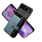 For Motorola Razr 40 Crossbody Color Matching Folding Phone Case(Sky Blue) - 3