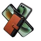 For Motorola Razr 60 Ultra / Ultra 2025 Crossbody Color Matching Folding Phone Case(Brown) - 3