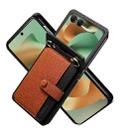 For Motorola Razr 60 / Razr 2025 Crossbody Color Matching Folding Phone Case(Brown) - 3