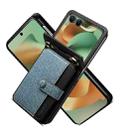 For Motorola Razr 60 / Razr 2025 Crossbody Color Matching Folding Phone Case(Sky Blue) - 3
