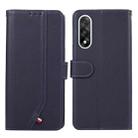 For OnePlus Nord 5 ABEEL Delicate Texture Splicing RFID Leather Phone Case(Blue) - 1