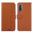 For OnePlus Nord 5 ABEEL Delicate Texture Splicing RFID Leather Phone Case(Brown) - 1