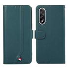 For OnePlus Nord 5 ABEEL Delicate Texture Splicing RFID Leather Phone Case(Green) - 1