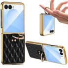 For Samsung Galaxy Z Flip7 VIETAO Diamond Pattern Metal Ring PU Leather Phone Case(Purple) - 2