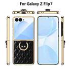 For Samsung Galaxy Z Flip7 VIETAO Diamond Pattern Metal Ring PU Leather Phone Case(Purple) - 3