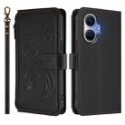 For Redmi Turbo 4 Pro / Xiaomi Poco F7 Butterfly Love Flower Multi-card Zipper Wallet Leather Phone Case(Black) - 2