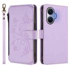 For Redmi Turbo 4 Pro / Xiaomi Poco F7 Butterfly Love Flower Multi-card Zipper Wallet Leather Phone Case(Light Purple) - 2
