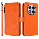 For Redmi Note 14 Pro 5G / Note 14 Pro+ 5G Butterfly Love Flower Multi-card Zipper Wallet Leather Phone Case(Orange) - 2