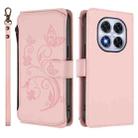 For Redmi Note 14 Pro 5G / Note 14 Pro+ 5G Butterfly Love Flower Multi-card Zipper Wallet Leather Phone Case(Pink) - 2