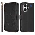 For Redmi Note 13 Pro+ Butterfly Love Flower Multi-card Zipper Wallet Leather Phone Case(Black) - 2