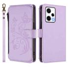 For Redmi Note12 Pro+ Global / Note12 Explorer Butterfly Love Flower Multi-card Zipper Wallet Leather Phone Case(Light Purple) - 2