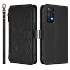 For Redmi Note 12 Pro 4G / Note 11 Pro 5G Butterfly Love Flower Multi-card Zipper Wallet Leather Phone Case(Black) - 2