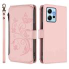 For Redmi Note 12 4G Global Butterfly Love Flower Multi-card Zipper Wallet Leather Phone Case(Pink) - 2