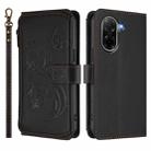 For Redmi A5 4G 173.3mm Butterfly Love Flower Multi-card Zipper Wallet Leather Phone Case(Black) - 2