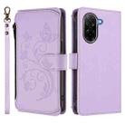 For Redmi A5 4G 173.3mm Butterfly Love Flower Multi-card Zipper Wallet Leather Phone Case(Light Purple) - 2