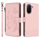 For Redmi A5 4G 171.7mm / Xiaomi Poco C71 Butterfly Love Flower Multi-card Zipper Wallet Leather Phone Case(Pink) - 2