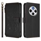 For Redmi A4 5G / A3 Pro / 14C 4G / 14R Butterfly Love Flower Multi-card Zipper Wallet Leather Phone Case(Black) - 2