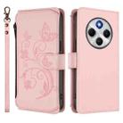 For Redmi A4 5G / A3 Pro / 14C 4G / 14R Butterfly Love Flower Multi-card Zipper Wallet Leather Phone Case(Pink) - 2