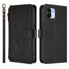 For Redmi A1 / Redmi A2 Butterfly Love Flower Multi-card Zipper Wallet Leather Phone Case(Black) - 2