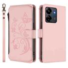For Redmi 13C 4G / 5G / Xiaomi Poco C65 Butterfly Love Flower Multi-card Zipper Wallet Leather Phone Case(Pink) - 2