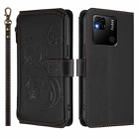 For Redmi 10A / Redmi 9C Butterfly Love Flower Multi-card Zipper Wallet Leather Phone Case(Black) - 2
