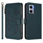 For Redmi 10 5G / Redmi 11 Prime 5G Butterfly Love Flower Multi-card Zipper Wallet Leather Phone Case(Dark Green) - 2