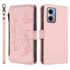 For Redmi 10 5G / Redmi 11 Prime 5G Butterfly Love Flower Multi-card Zipper Wallet Leather Phone Case(Pink) - 2