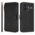 For Xiaomi Poco F7 Ultra / Redmi K80 Pro Butterfly Love Flower Multi-card Zipper Wallet Leather Phone Case(Black) - 2