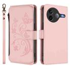 For Xiaomi Poco F7 Pro / Redmi K80 Butterfly Love Flower Multi-card Zipper Wallet Leather Phone Case(Pink) - 2