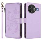 For Xiaomi Poco F7 Pro / Redmi K80 Butterfly Love Flower Multi-card Zipper Wallet Leather Phone Case(Light Purple) - 2