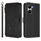 For Xiaomi Poco X7 Pro Butterfly Love Flower Multi-card Zipper Wallet Leather Phone Case(Black) - 2