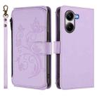 For Xiaomi Poco X7 Pro Butterfly Love Flower Multi-card Zipper Wallet Leather Phone Case(Light Purple) - 2