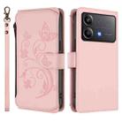 For Xiaomi Poco X6 Neo Butterfly Love Flower Multi-card Zipper Wallet Leather Phone Case(Pink) - 2