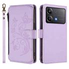 For Xiaomi Poco X6 Neo Butterfly Love Flower Multi-card Zipper Wallet Leather Phone Case(Light Purple) - 2