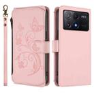 For Xiaomi Poco X6 Pro Butterfly Love Flower Multi-card Zipper Wallet Leather Phone Case(Pink) - 2