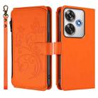For Xiaomi Poco F6 Butterfly Love Flower Multi-card Zipper Wallet Leather Phone Case(Orange) - 2