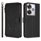 For Xiaomi Poco F6 Butterfly Love Flower Multi-card Zipper Wallet Leather Phone Case(Black) - 2