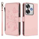 For Xiaomi Poco F6 Butterfly Love Flower Multi-card Zipper Wallet Leather Phone Case(Pink) - 2