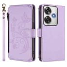 For Xiaomi Poco F6 Butterfly Love Flower Multi-card Zipper Wallet Leather Phone Case(Light Purple) - 2