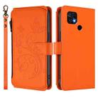 For Xiaomi Poco C40 / Redmi 10C Butterfly Love Flower Multi-card Zipper Wallet Leather Phone Case(Orange) - 2