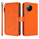 For Xiaomi Civi 3 Butterfly Love Flower Multi-card Zipper Wallet Leather Phone Case(Orange) - 2
