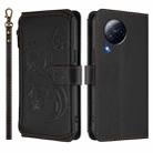 For Xiaomi Civi 3 Butterfly Love Flower Multi-card Zipper Wallet Leather Phone Case(Black) - 2