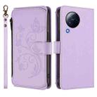 For Xiaomi Civi 3 Butterfly Love Flower Multi-card Zipper Wallet Leather Phone Case(Light Purple) - 2