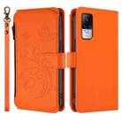 For Xiaomi Civi 1S Butterfly Love Flower Multi-card Zipper Wallet Leather Phone Case(Orange) - 2