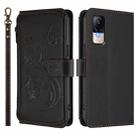 For Xiaomi Civi 1S Butterfly Love Flower Multi-card Zipper Wallet Leather Phone Case(Black) - 2