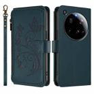 For Xiaomi 15 Ultra Butterfly Love Flower Multi-card Zipper Wallet Leather Phone Case(Dark Green) - 2